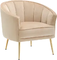 CHR-TANIA AU+CHMP Tania Champagne Velvet Glam Accent Chair
