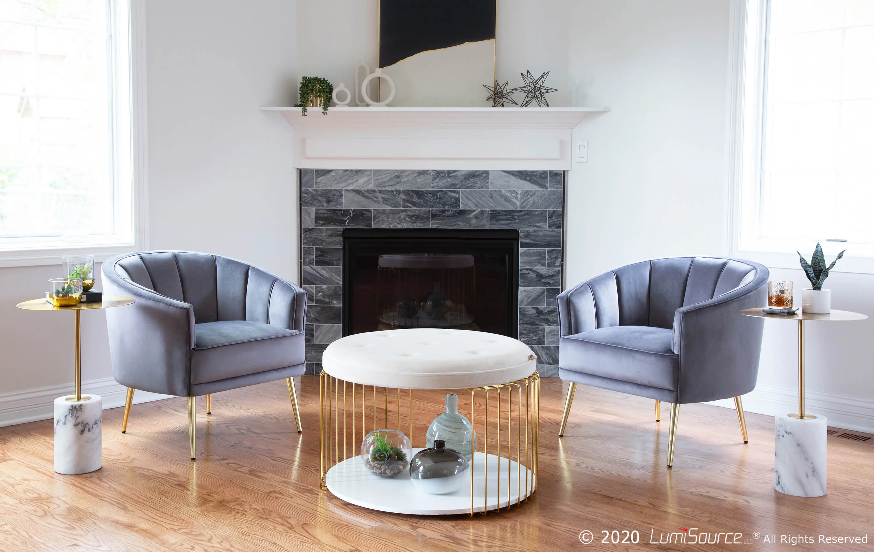 CHR-TANIA AU+GY Tania Gray Velvet Glam Accent Chair-7