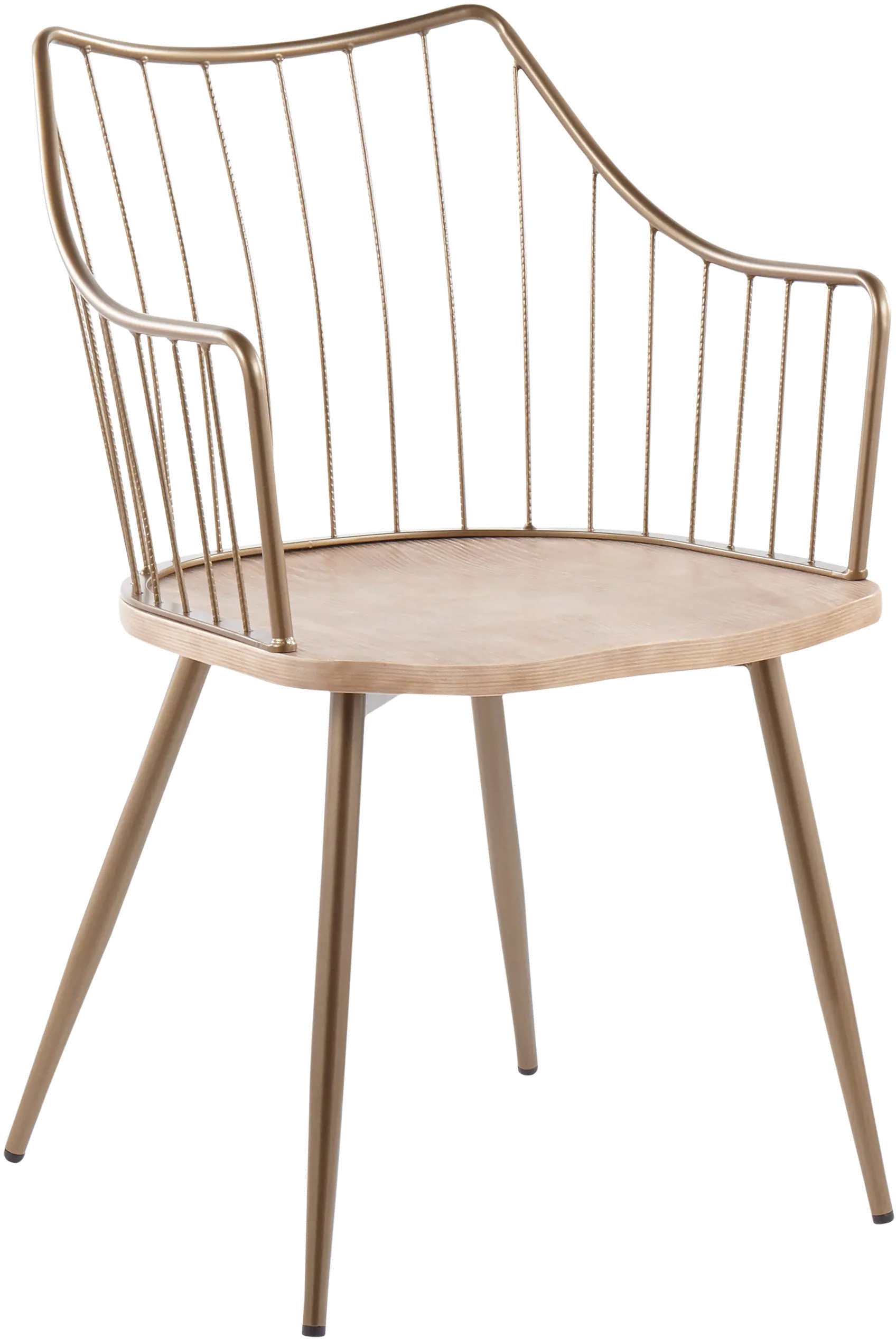CH-WINSTON ANCUWW Winston Farmhouse Copper Metal and White Washed Wood Chair-1