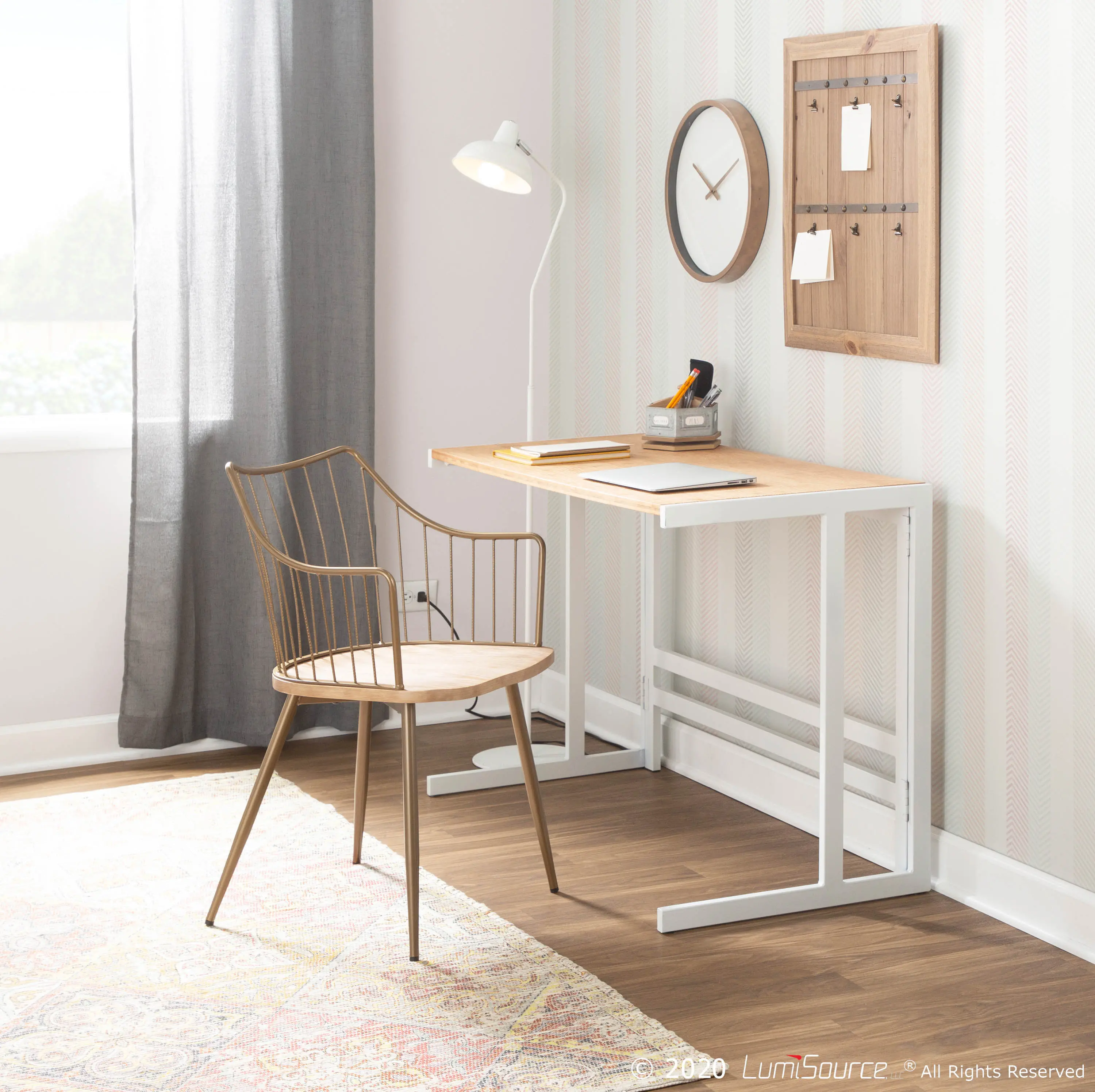 CH-WINSTON ANCUWW Winston Farmhouse Copper Metal and White Washed Wood Chair-2