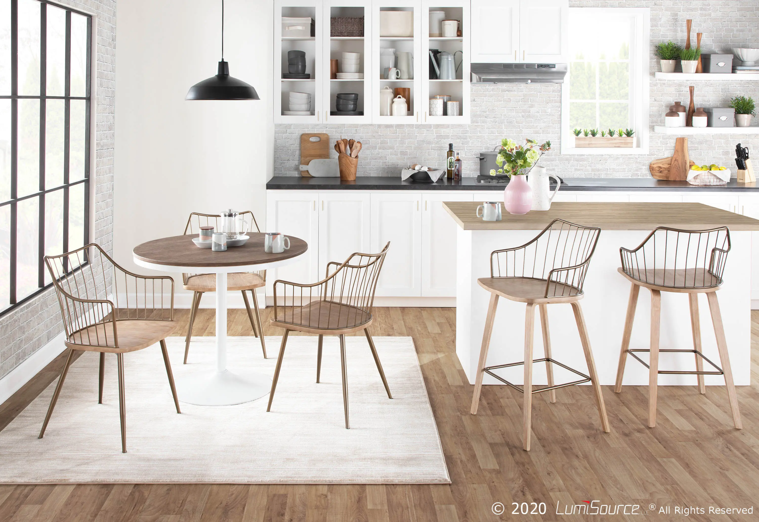 CH-WINSTON ANCUWW Winston Farmhouse Copper Metal and White Washed Wood Chair-3