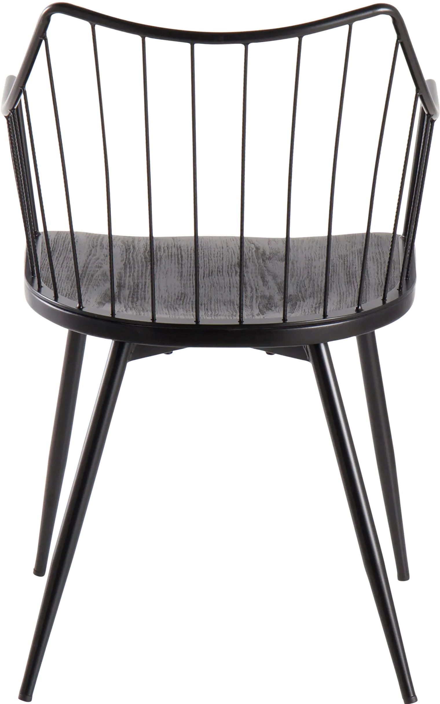 CH-WINSTON BKBK Winston Farmhouse Black Metal and Black Wood Chair-6