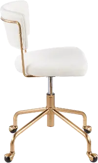 OC-TANIA AUVCR White Velvet Task Chair - Tania