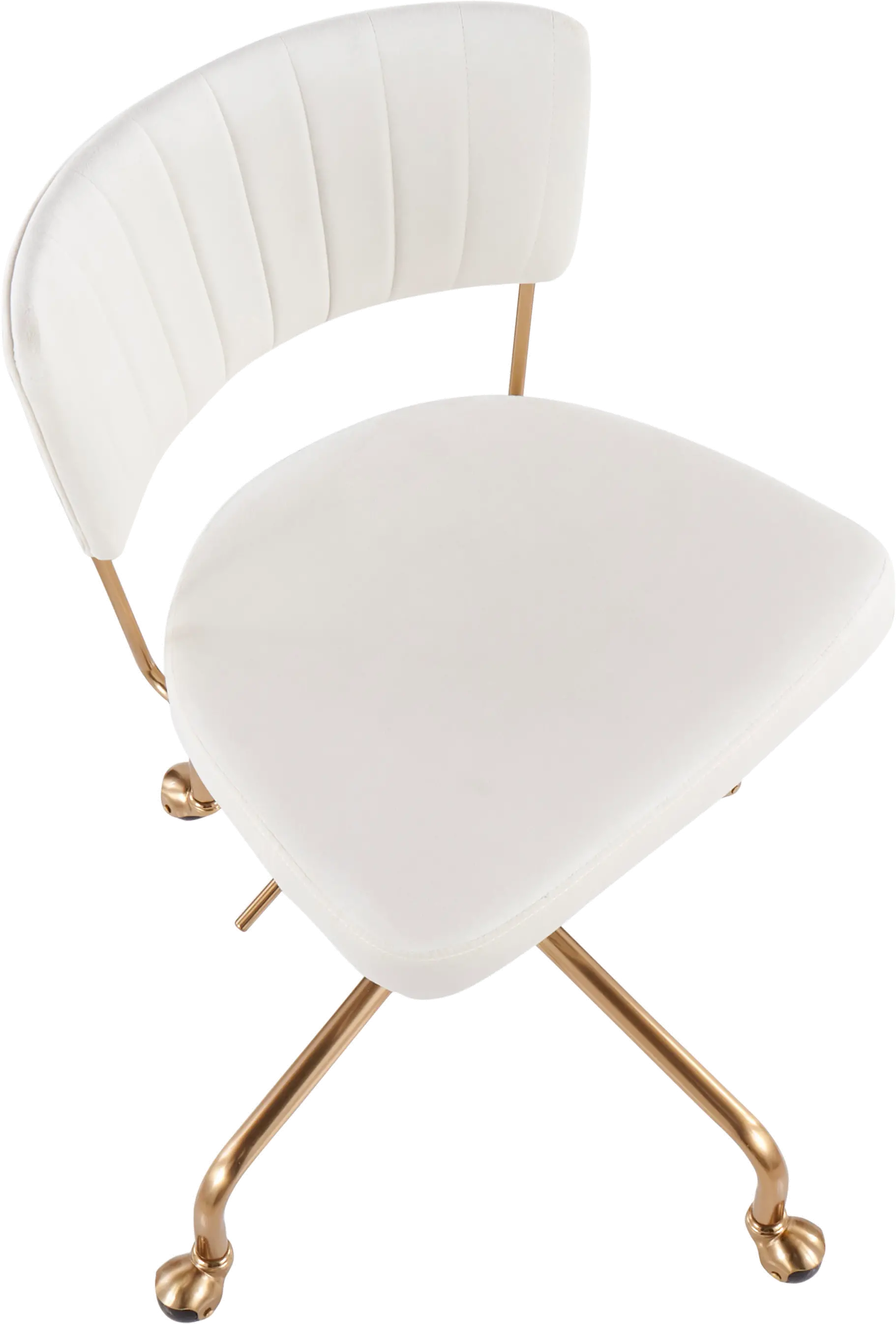 OC-TANIA AUVCR White Velvet Task Chair - Tania-5