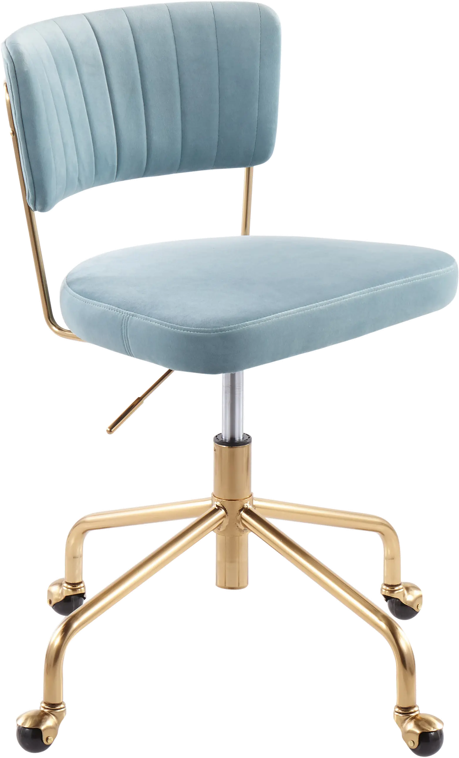 Light Blue Velvet Task Chair Tania RC Willey