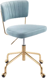 OC-TANIA AUVLBU Light Blue Velvet Task Chair - Tania