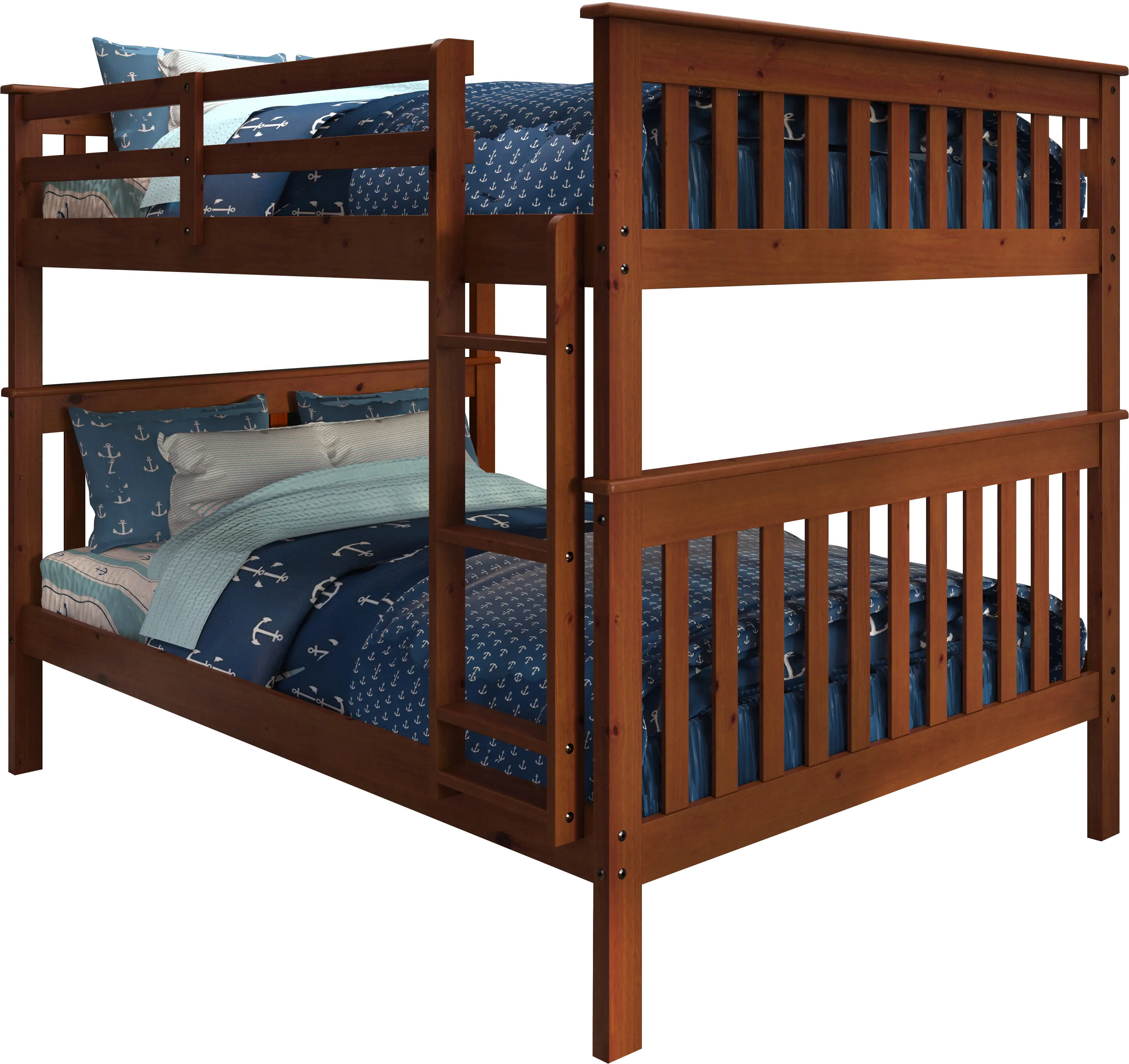Craftsman Espresso Brown Full-over-Full Bunk Bed-1