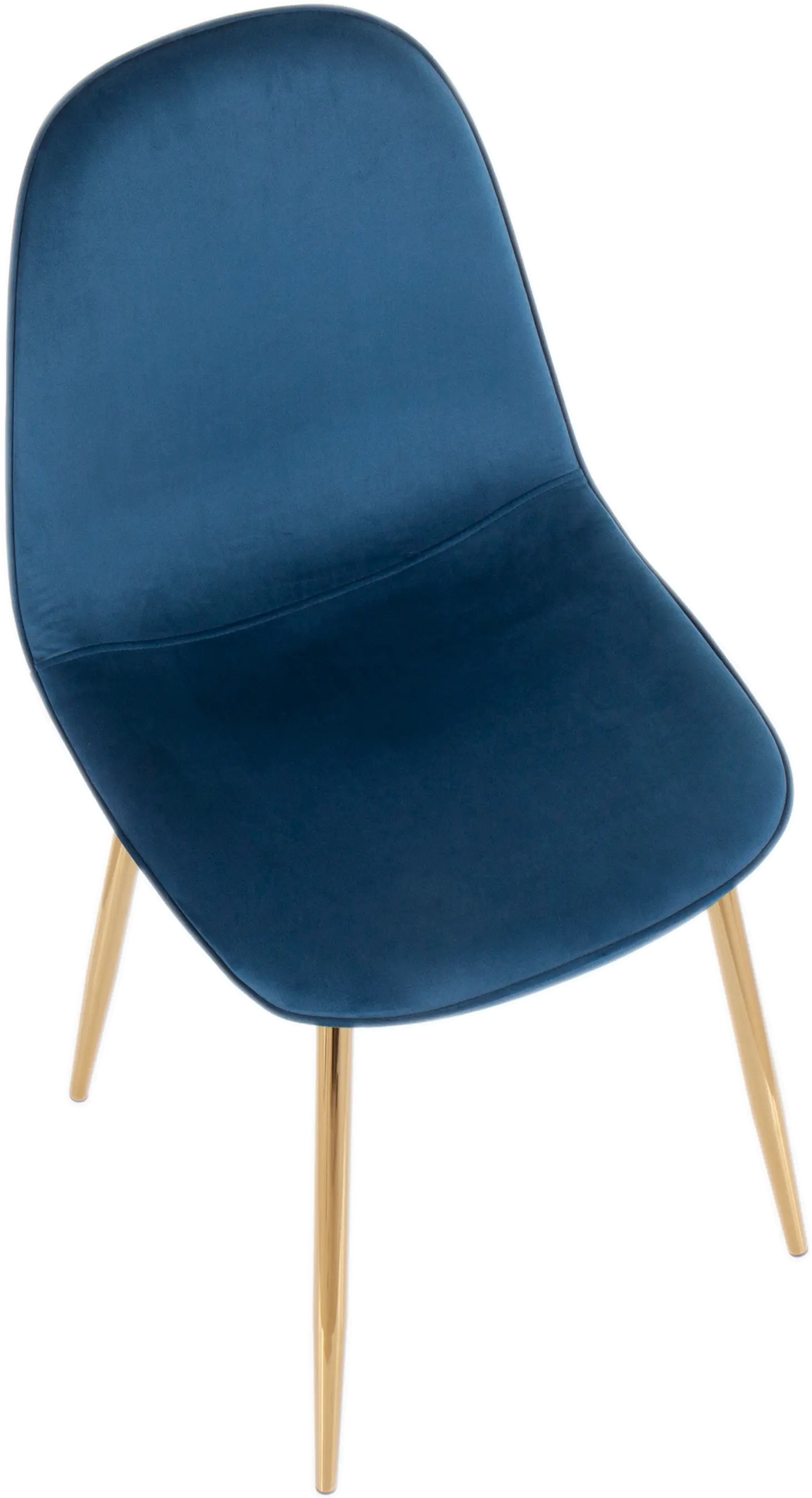 CH-PEBBLE AUVBU2 Contemporary Blue and Gold Dining Room Chair (Set of 2) - Pebble-6