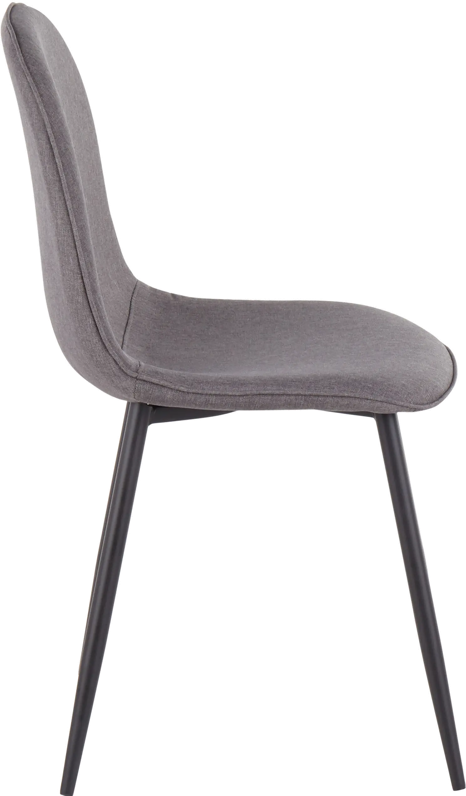 CH-PEBBLE BKCHAR2 Contemporary Gray and Black Dining Room Chair (Set of 2) - Pebble-3