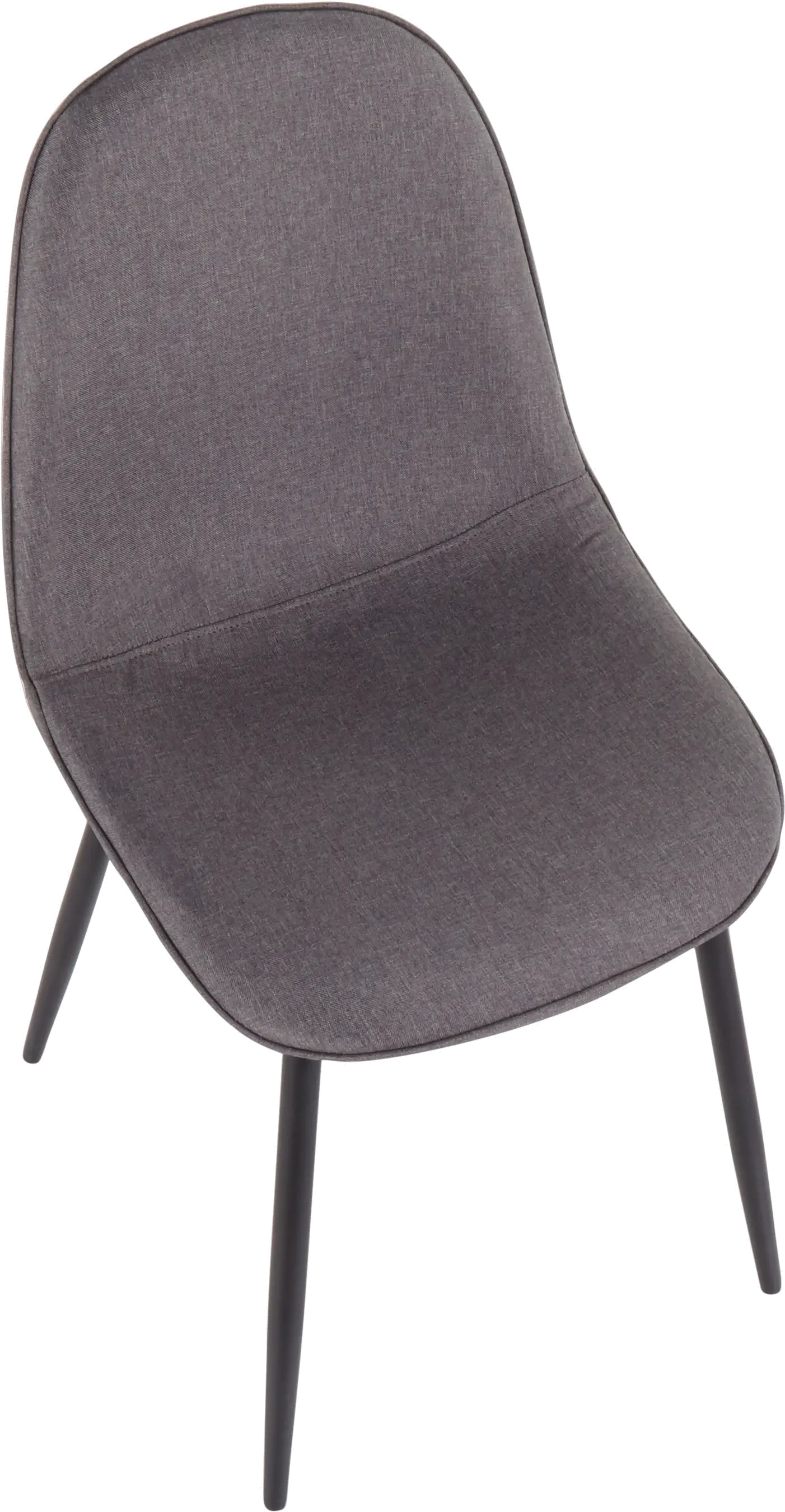 CH-PEBBLE BKCHAR2 Contemporary Gray and Black Dining Room Chair (Set of 2) - Pebble-6
