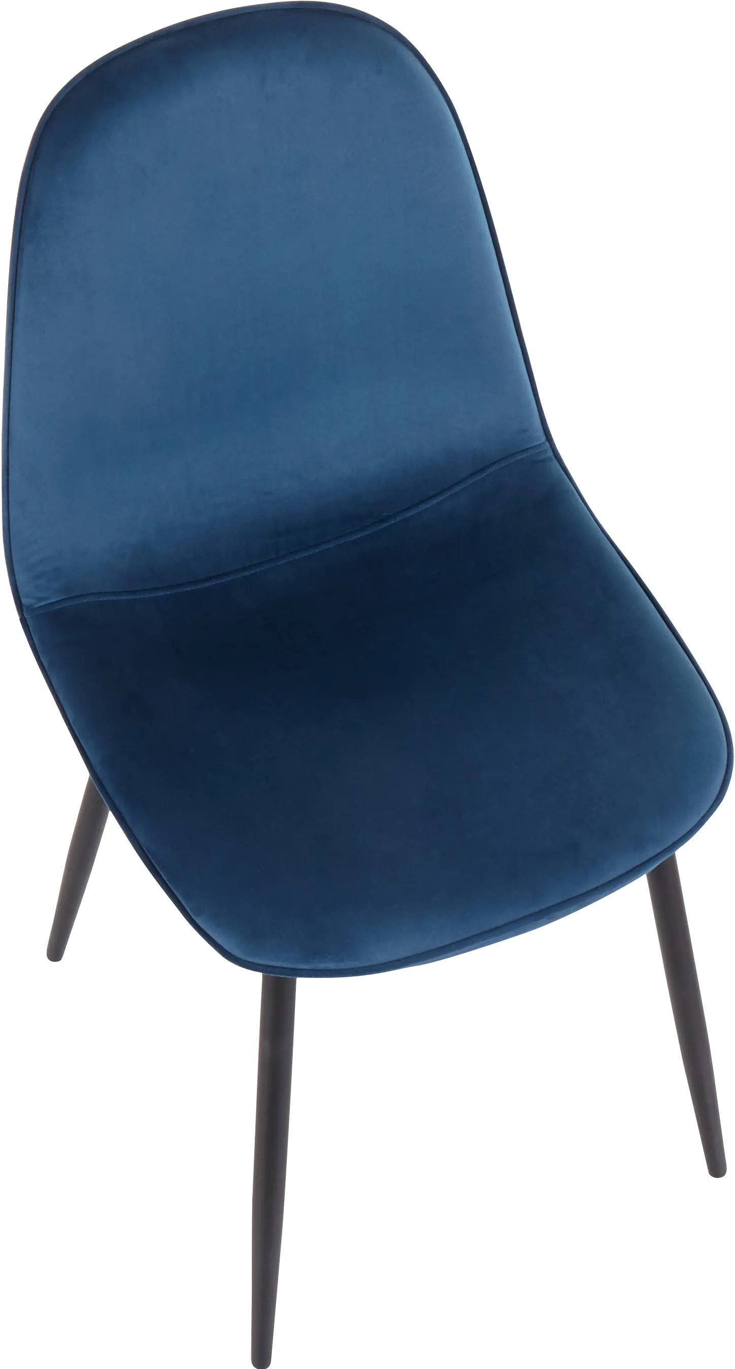 CH-PEBBLE BKVBU2 Contemporary Blue and Black Dining Room Chair (Set of 2) - Pebble-6