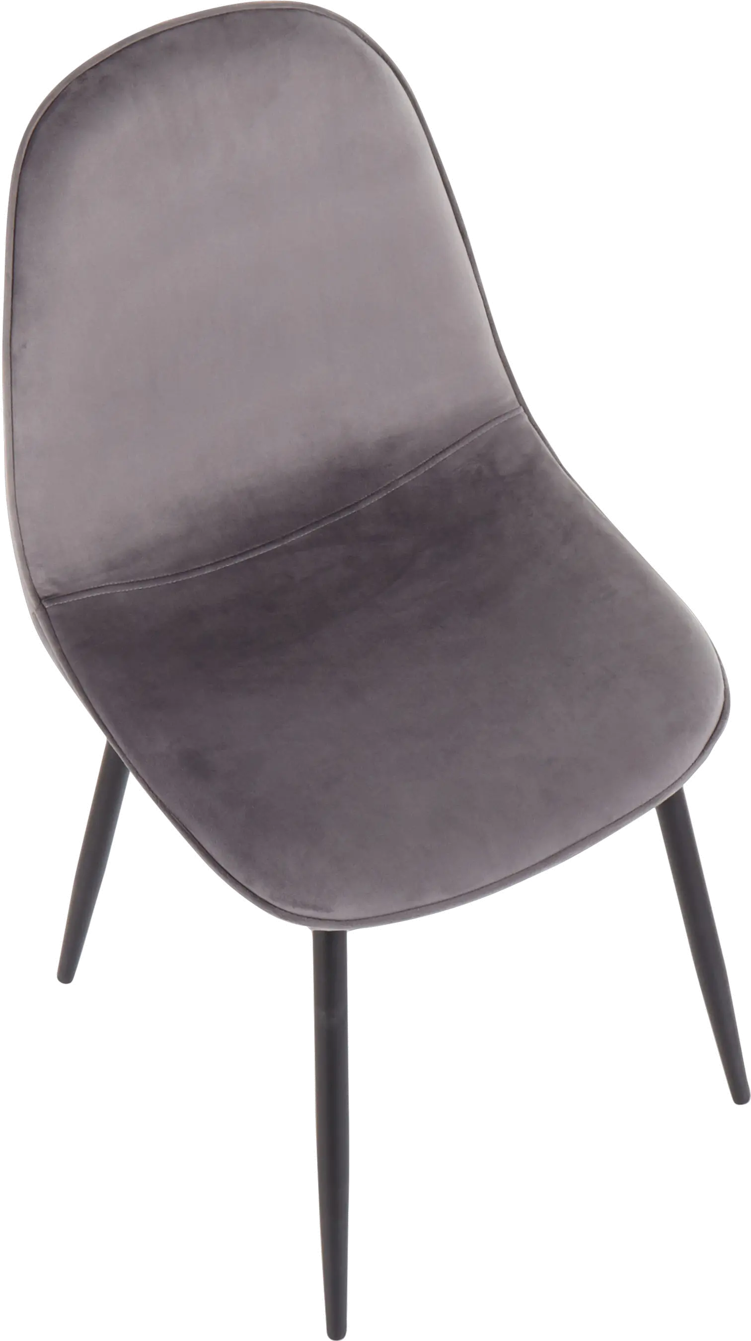 CH-PEBBLE BKVGY2 Contemporary Gray and Black Dining Room Chair (Set of 2) - Pebble-6
