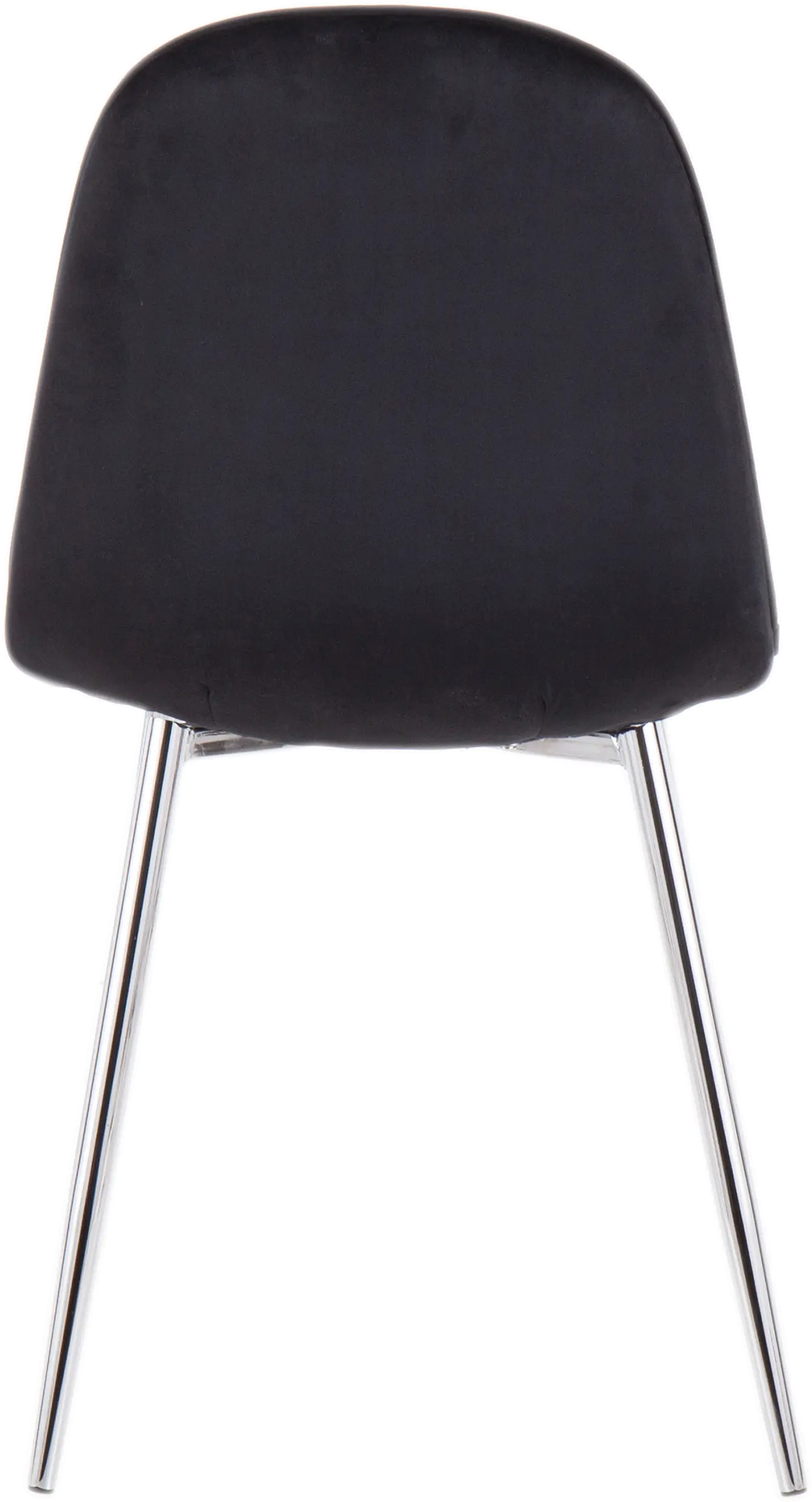 CH-PEBBLE SVVBK2 Contemporary Black and Chrome Dining Room Chair (Set of 2) - Pebble-4