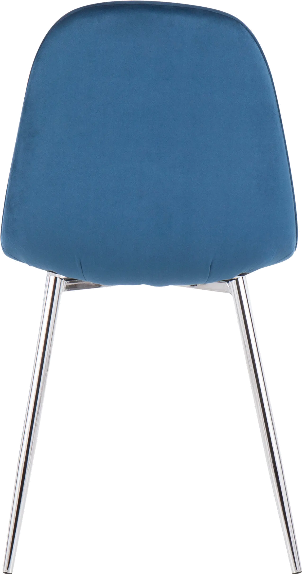 CH-PEBBLE SVVBU2 Contemporary Blue and Chrome Dining Room Chair (Set of 2) - Pebble-4