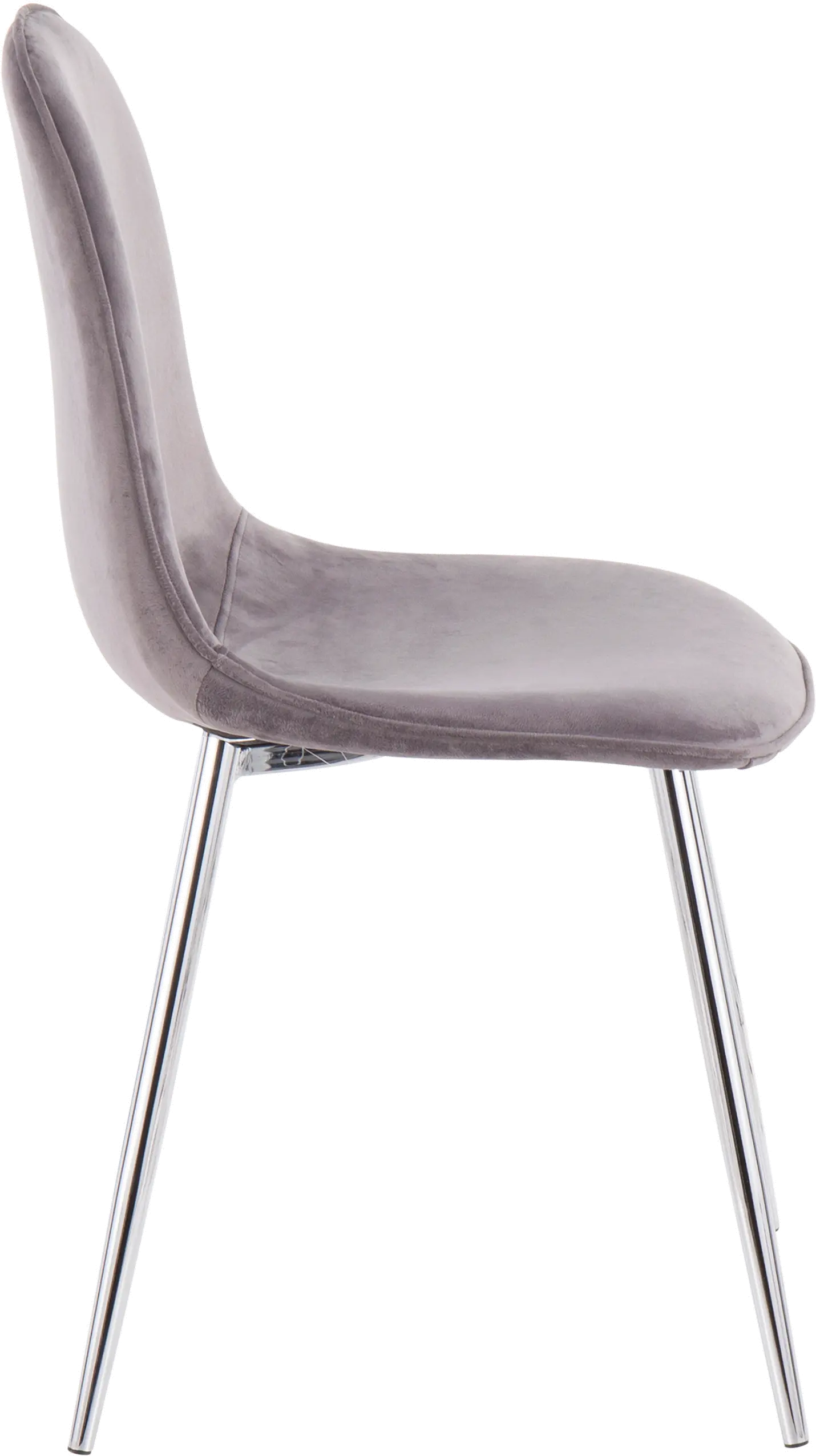 CH-PEBBLE SVVGY2 Contemporary Gray and Chrome Dining Room Chair (Set of 2) - Pebble-3