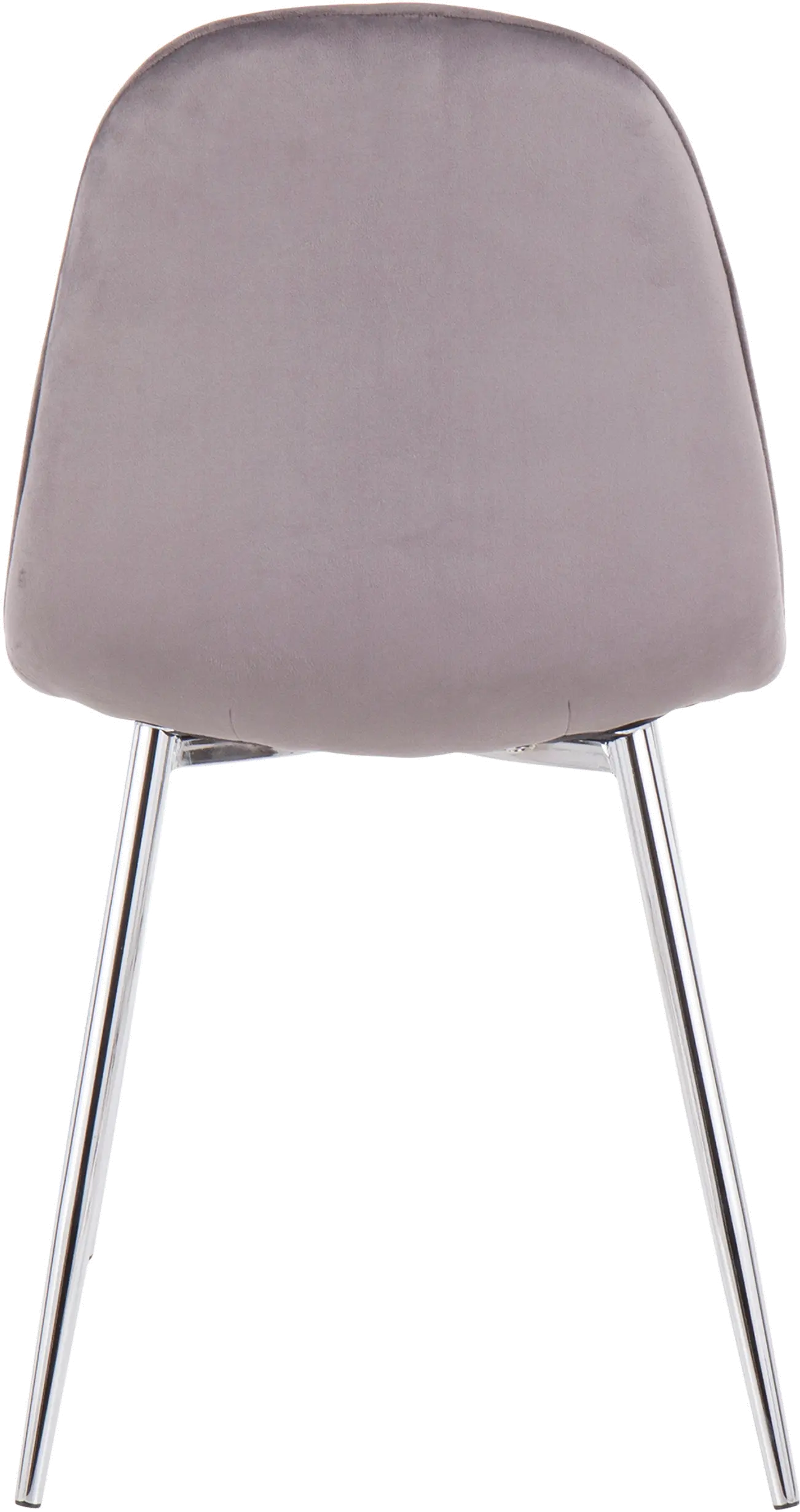 CH-PEBBLE SVVGY2 Contemporary Gray and Chrome Dining Room Chair (Set of 2) - Pebble-4