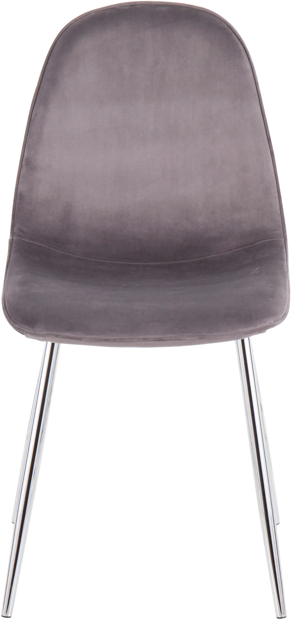 CH-PEBBLE SVVGY2 Contemporary Gray and Chrome Dining Room Chair (Set of 2) - Pebble-5