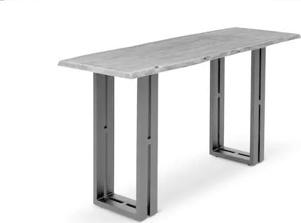 Copenhagen Gray Live Edge Sofa Table-3