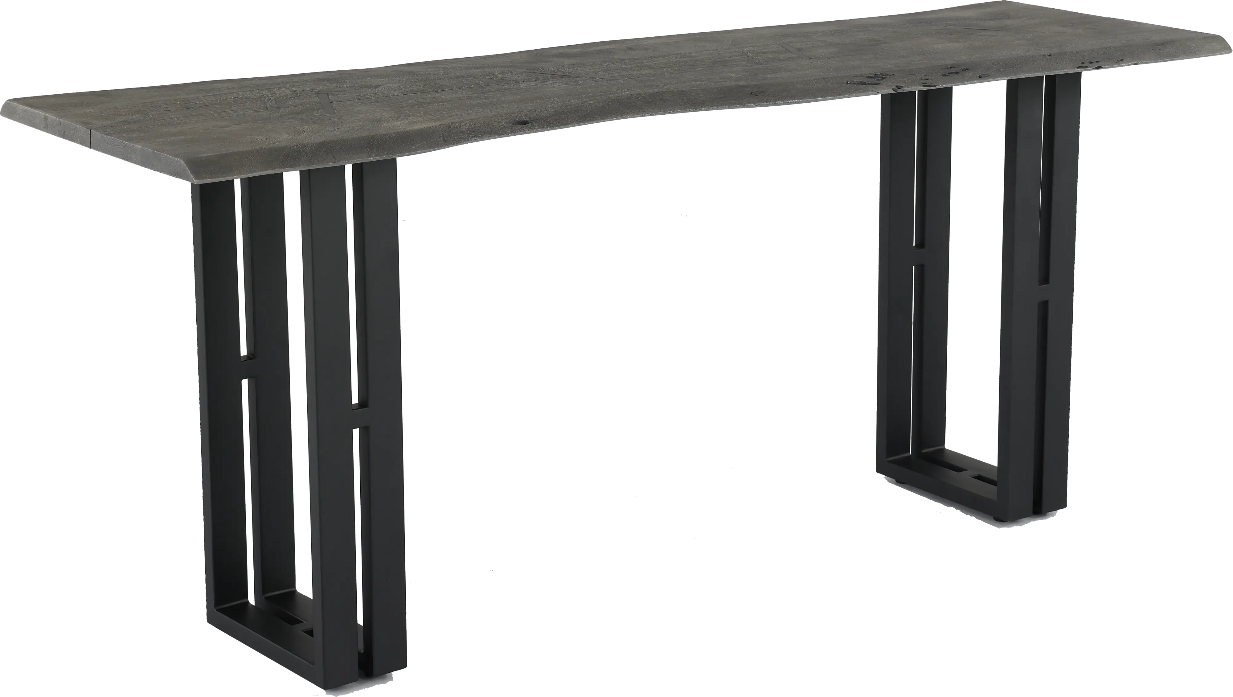 Copenhagen Gray Live Edge Sofa Table-5