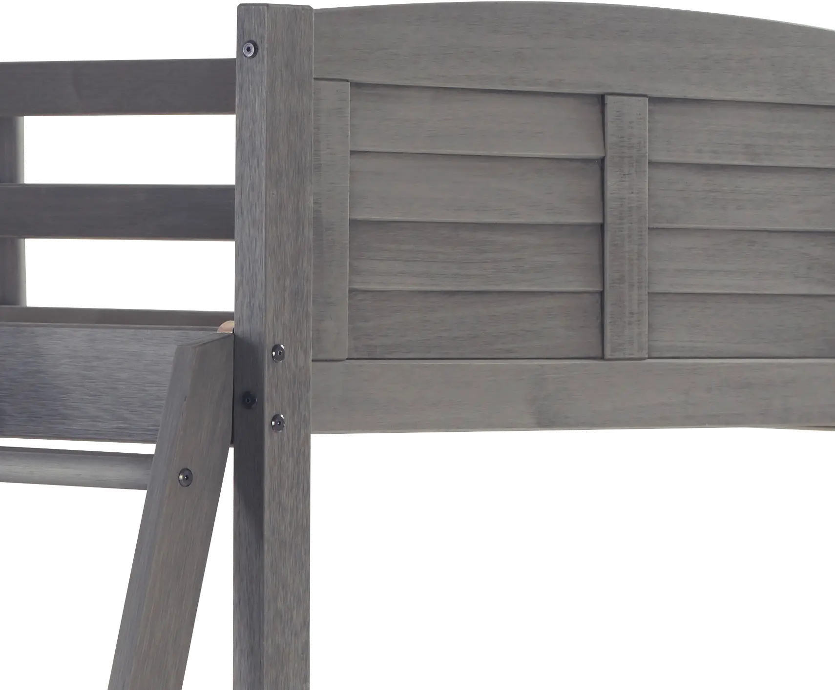 Antique Gray Twin over Twin Bunk Bed with Storage - Louver-5