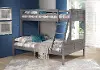 Antique Gray Twin over Full Bunk Bed - Louver