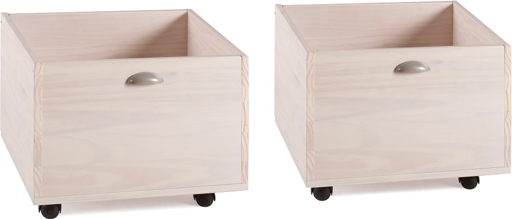 Contemporary Whitewash Toy Box Set of 2 - Junior