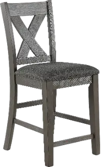 Carson Gray Upholstered Counter Height Stool