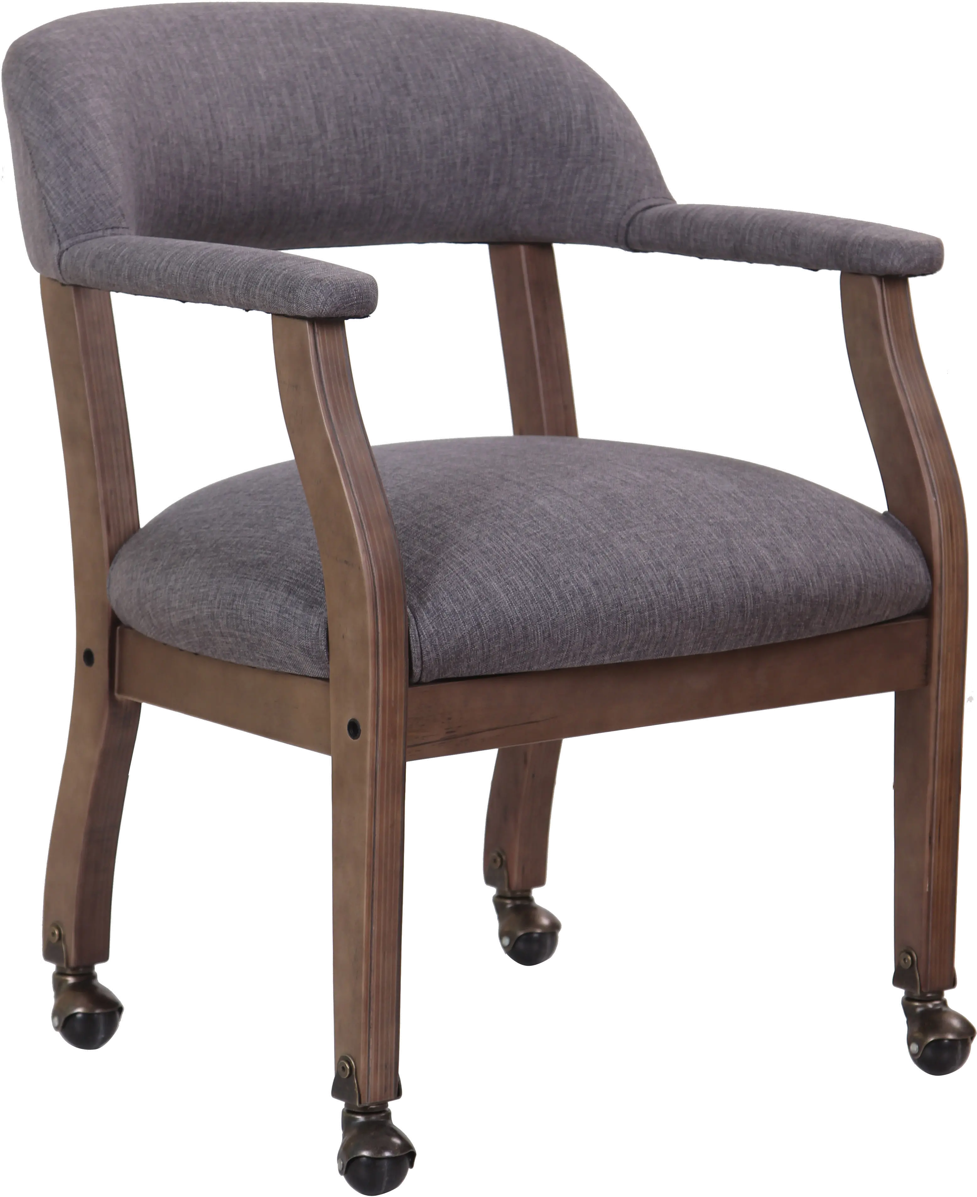 Boss Slate Gray Guest Chair With Casters-1