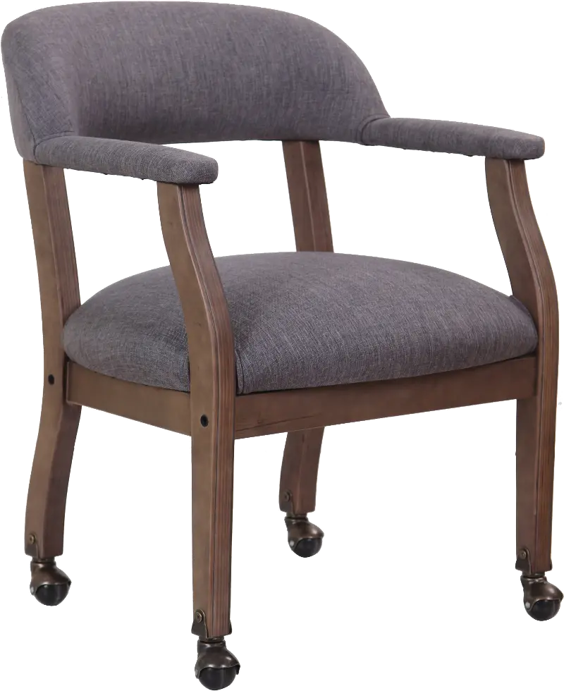 Boss Slate Gray Guest Chair With Casters