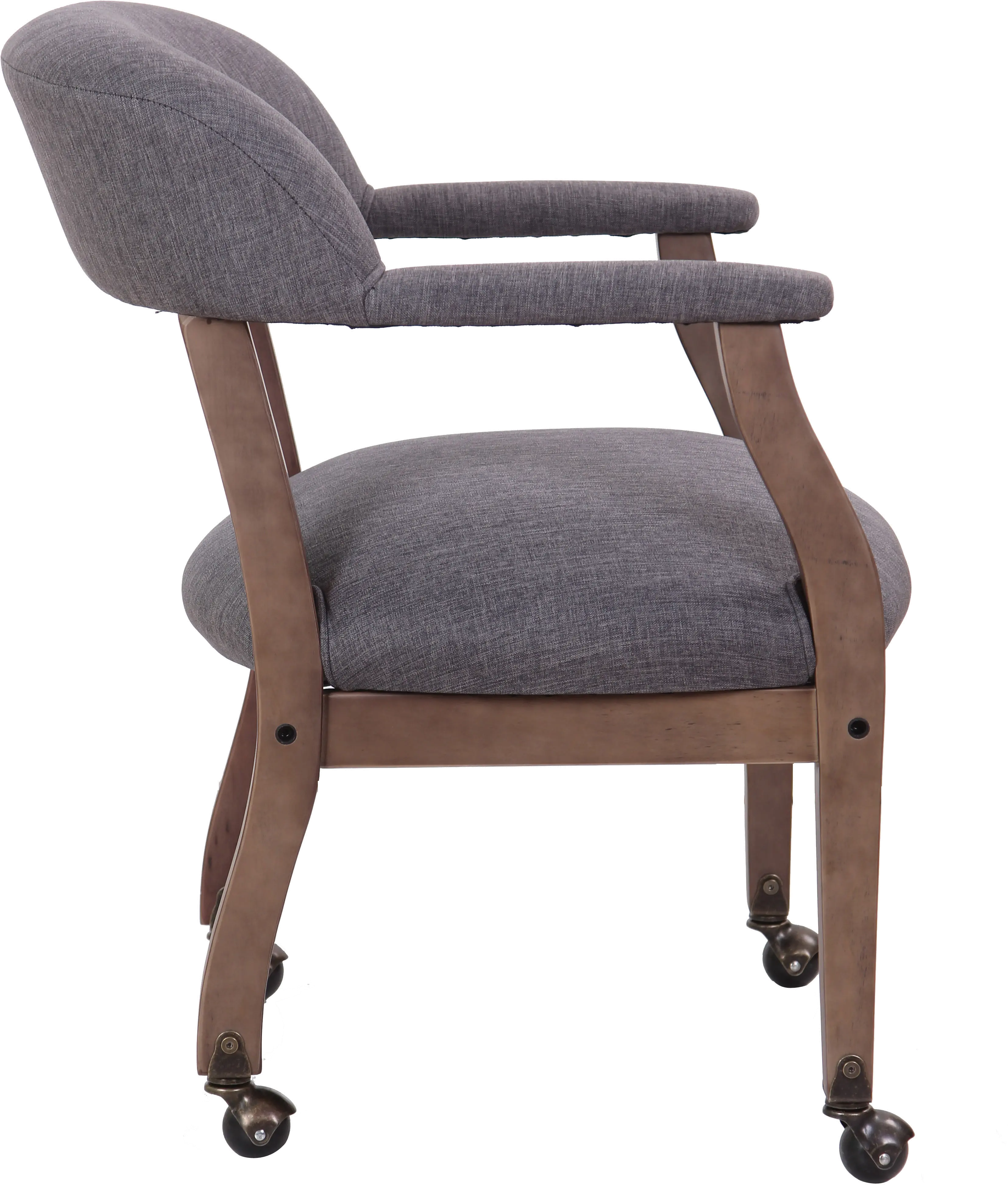 Boss Slate Gray Guest Chair With Casters-4