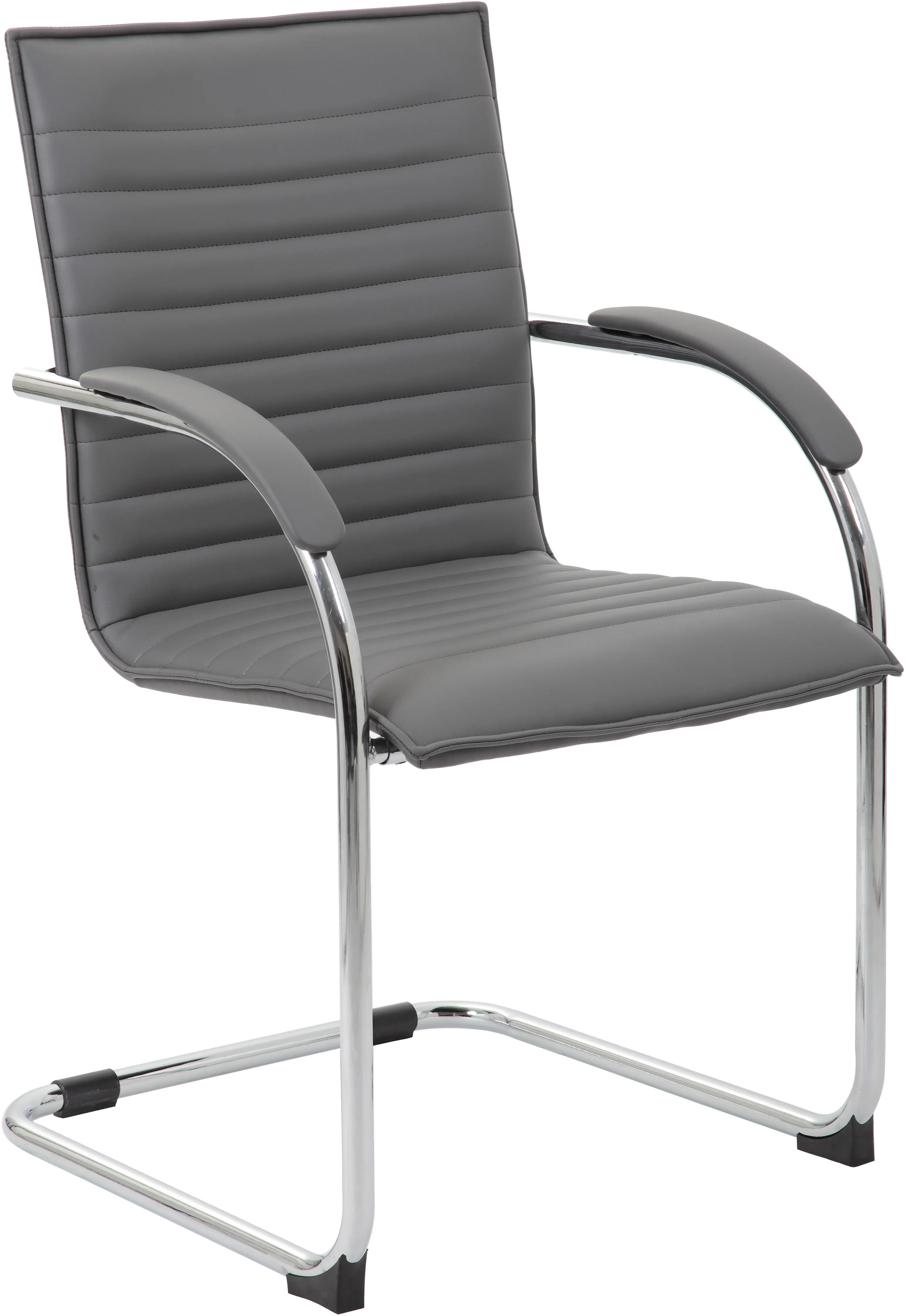 Boss 2 Pack Gray Vinyl Side Chairs-1
