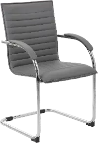 Boss 2 Pack Gray Vinyl Side Chairs