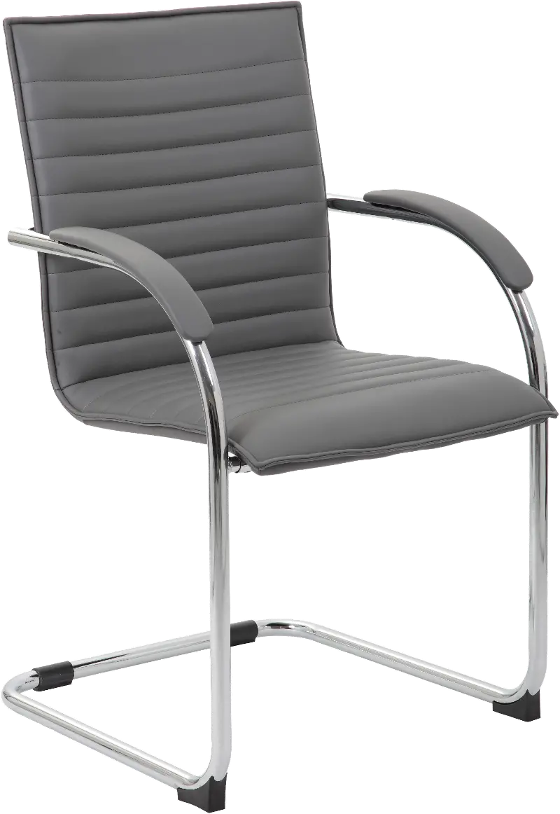 Boss 2 Pack Gray Vinyl Side Chairs