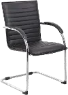 Boss 2 Pack Black Vinyl Side Chairs