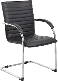 Boss 2 Pack Black Vinyl Side Chairs