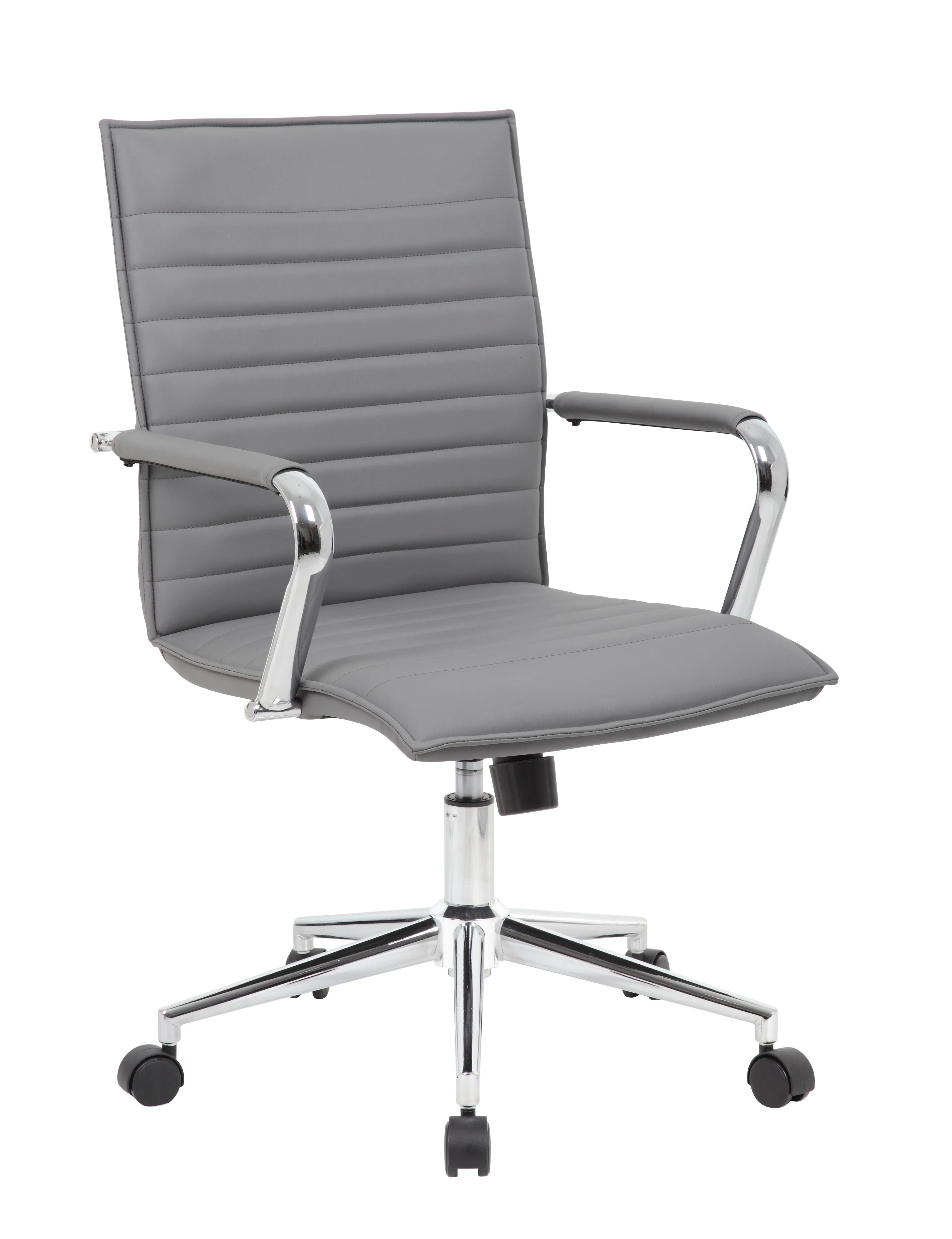 Boss Gray Vinyl Hospitality Office Chair-1