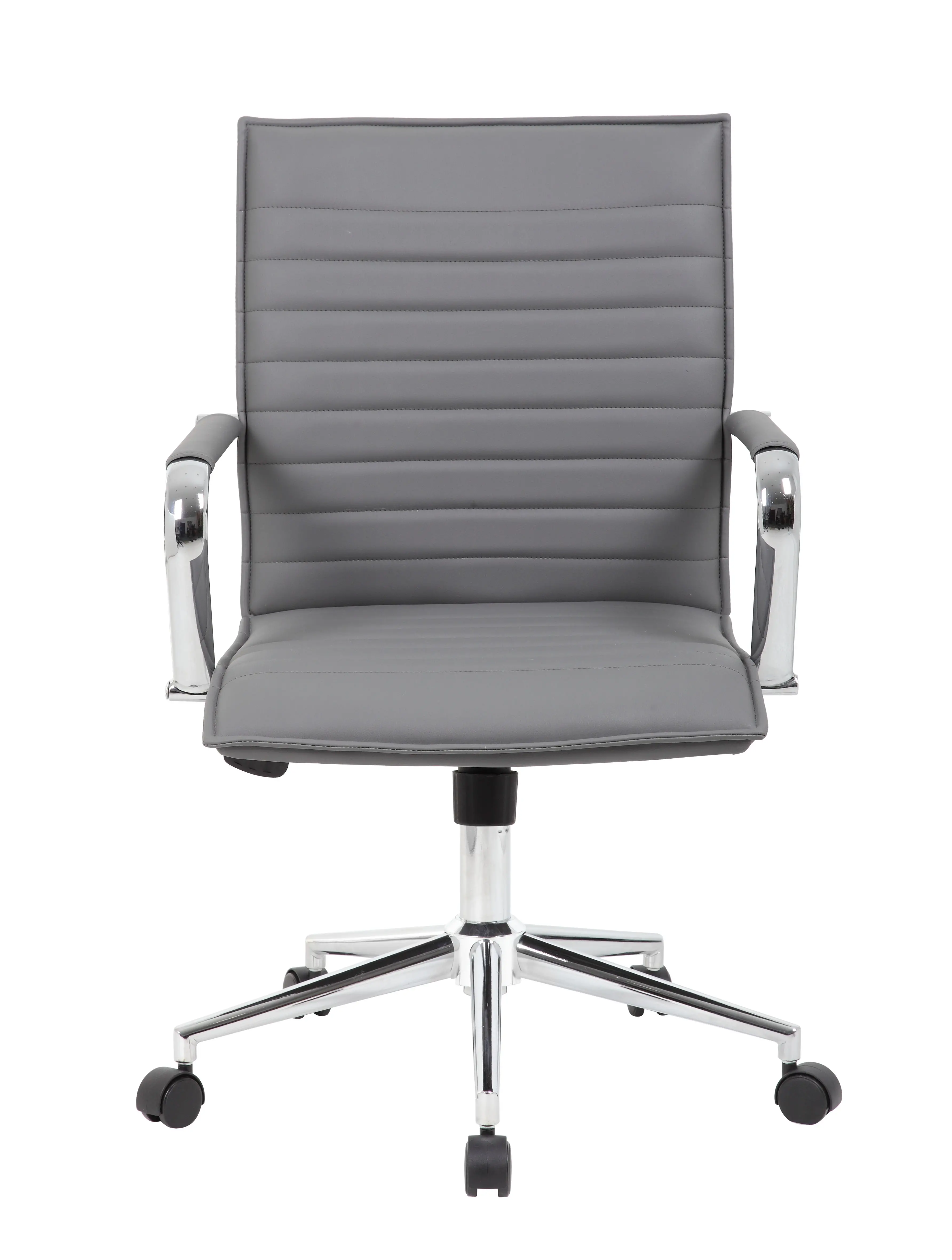 Boss Gray Vinyl Hospitality Office Chair-2