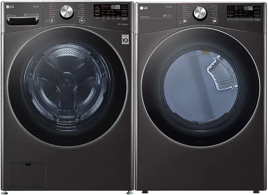 .LG-BST-4200-GAS--PR LG Black Steel Front Load Washer and Gas Dryer Pair - 4200-1