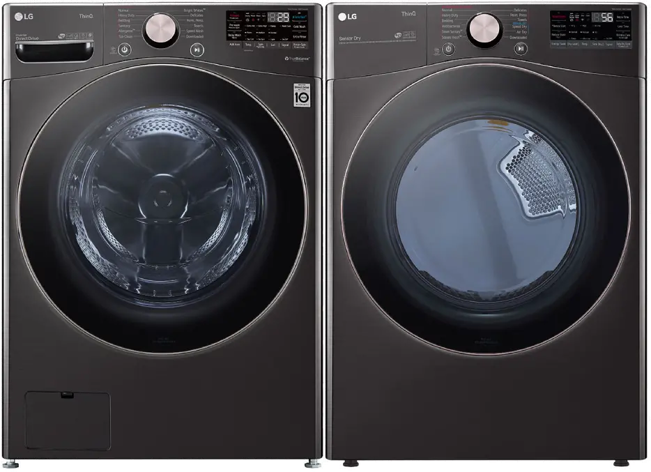 .LG-BST-4000-GAS--PR LG Washer and Gas Dryer Black Stainless Steel - 4000-1