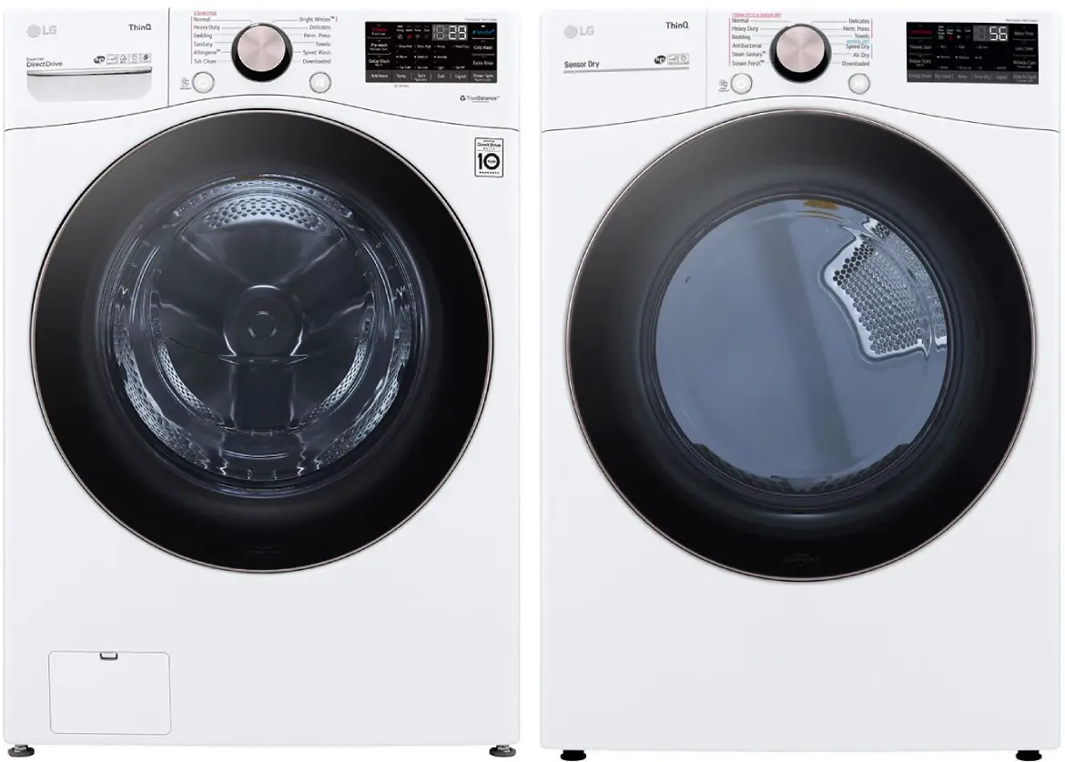 .LG-W/W-4000-ELE--PR LG Laundry Pair with Front Load Washer - 4000W Electric-1