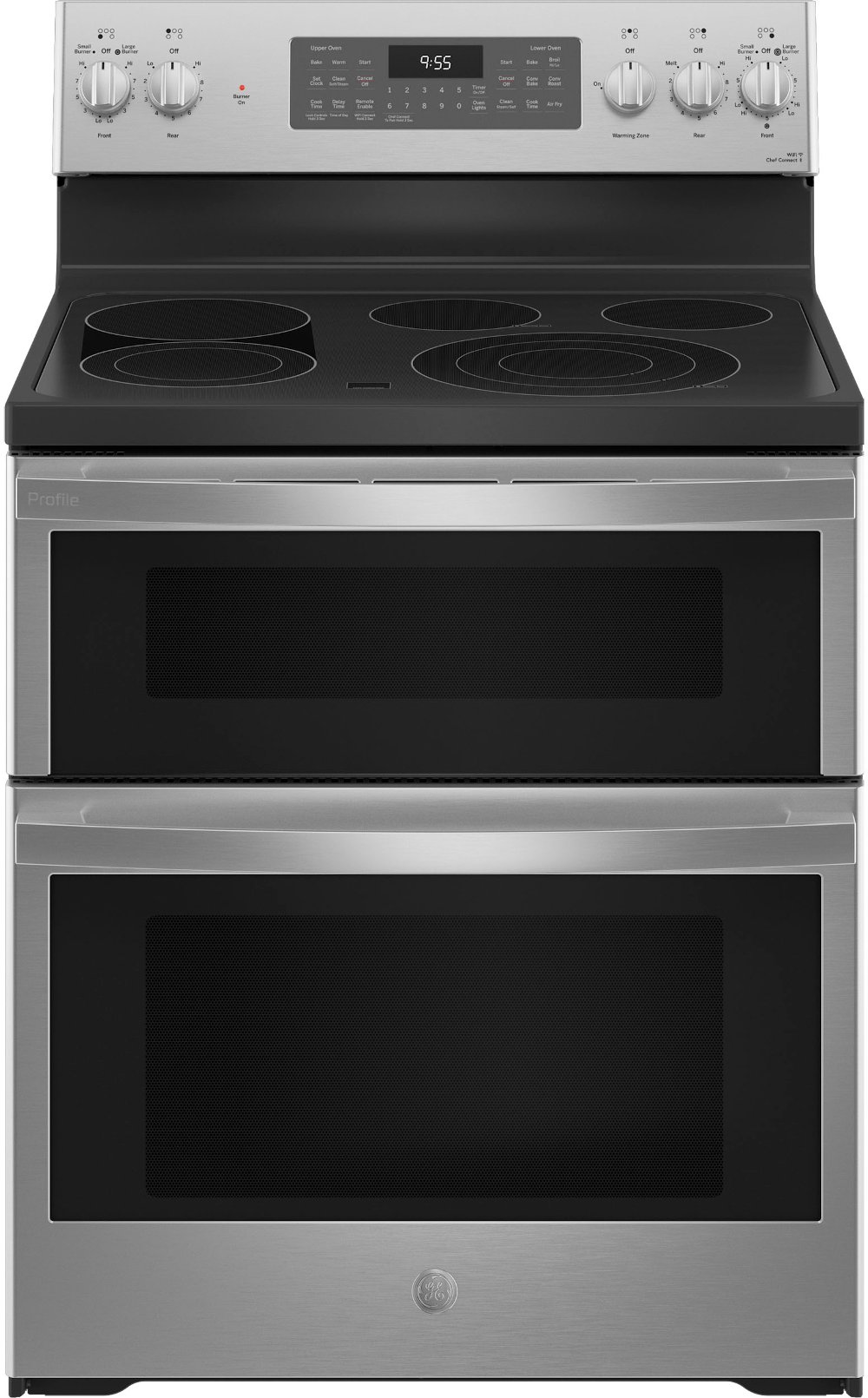 GE Profile Double Oven Smart Electric Range - 6.6 cu. ft. Stainless Steel