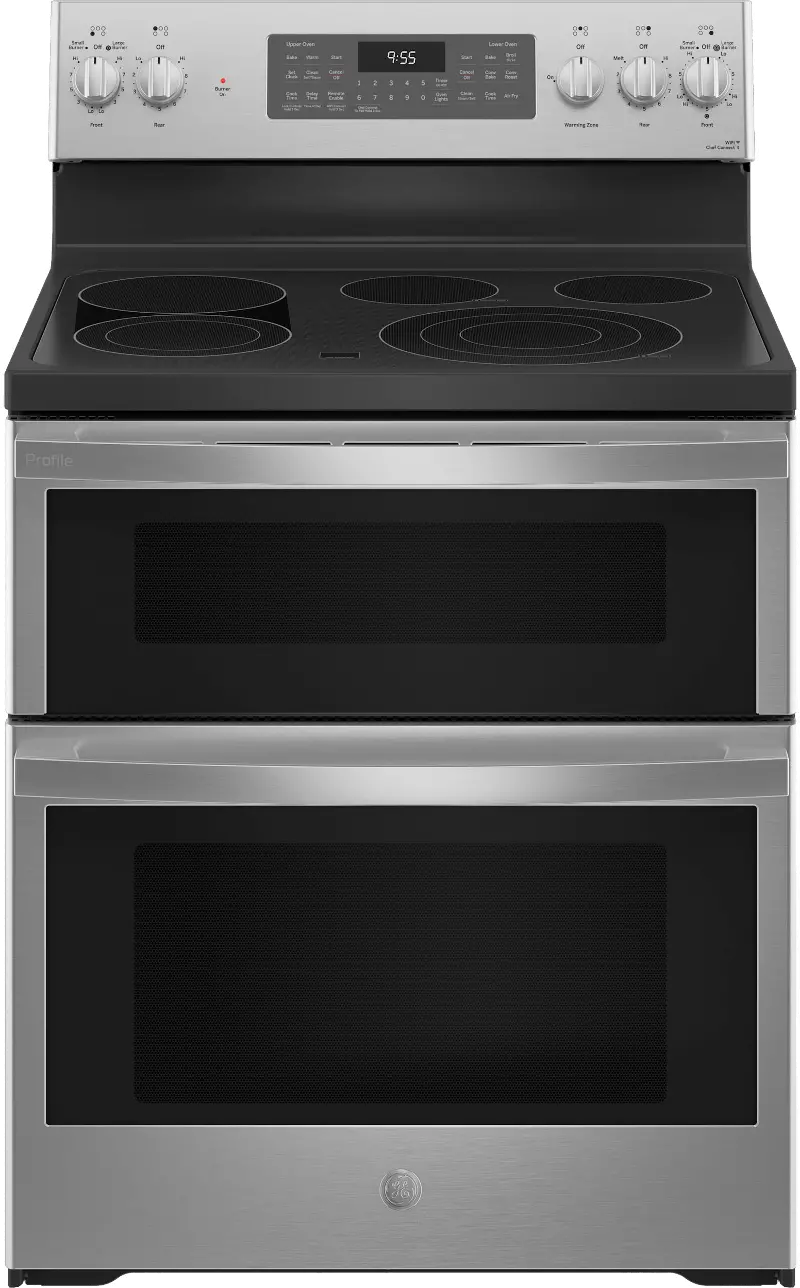 GE Profile Double Oven Smart Electric Range - 6.6 cu. ft., Stainless Steel