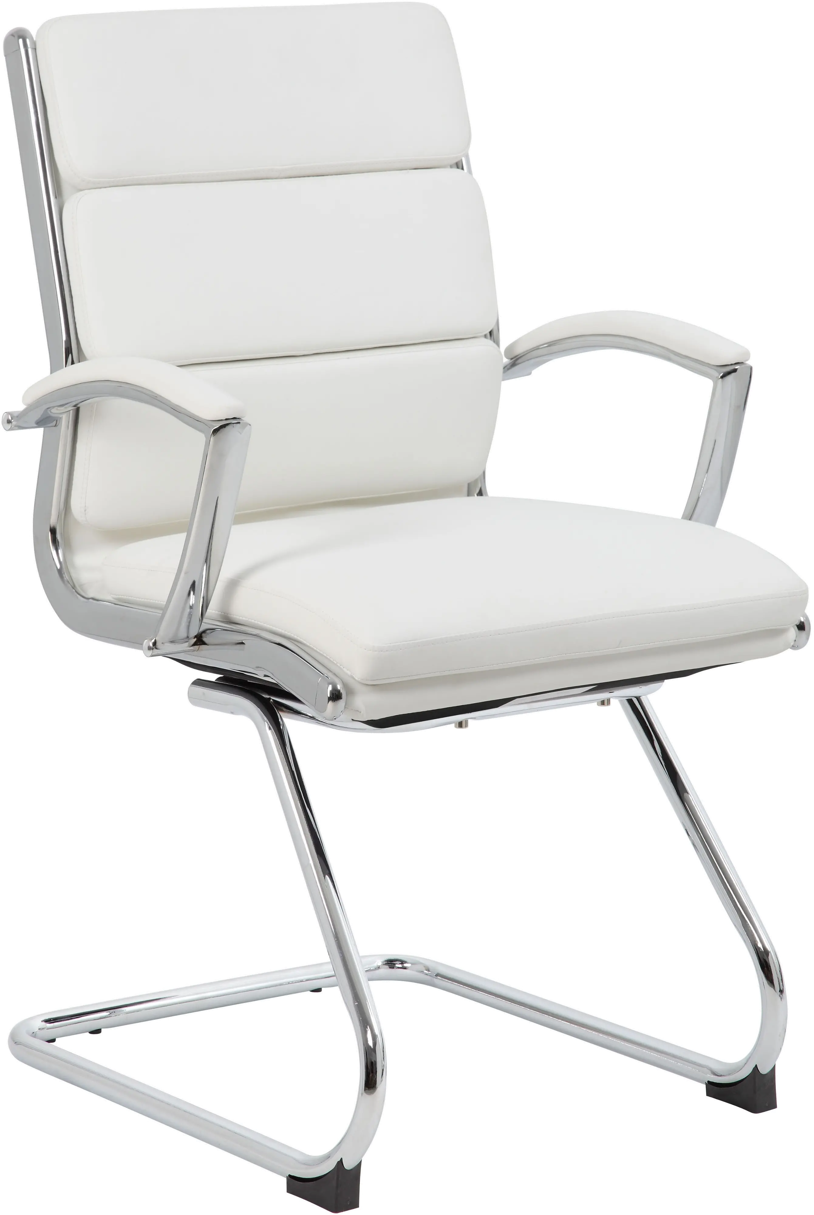 Boss White And Chrome Executive Guest Chair-1