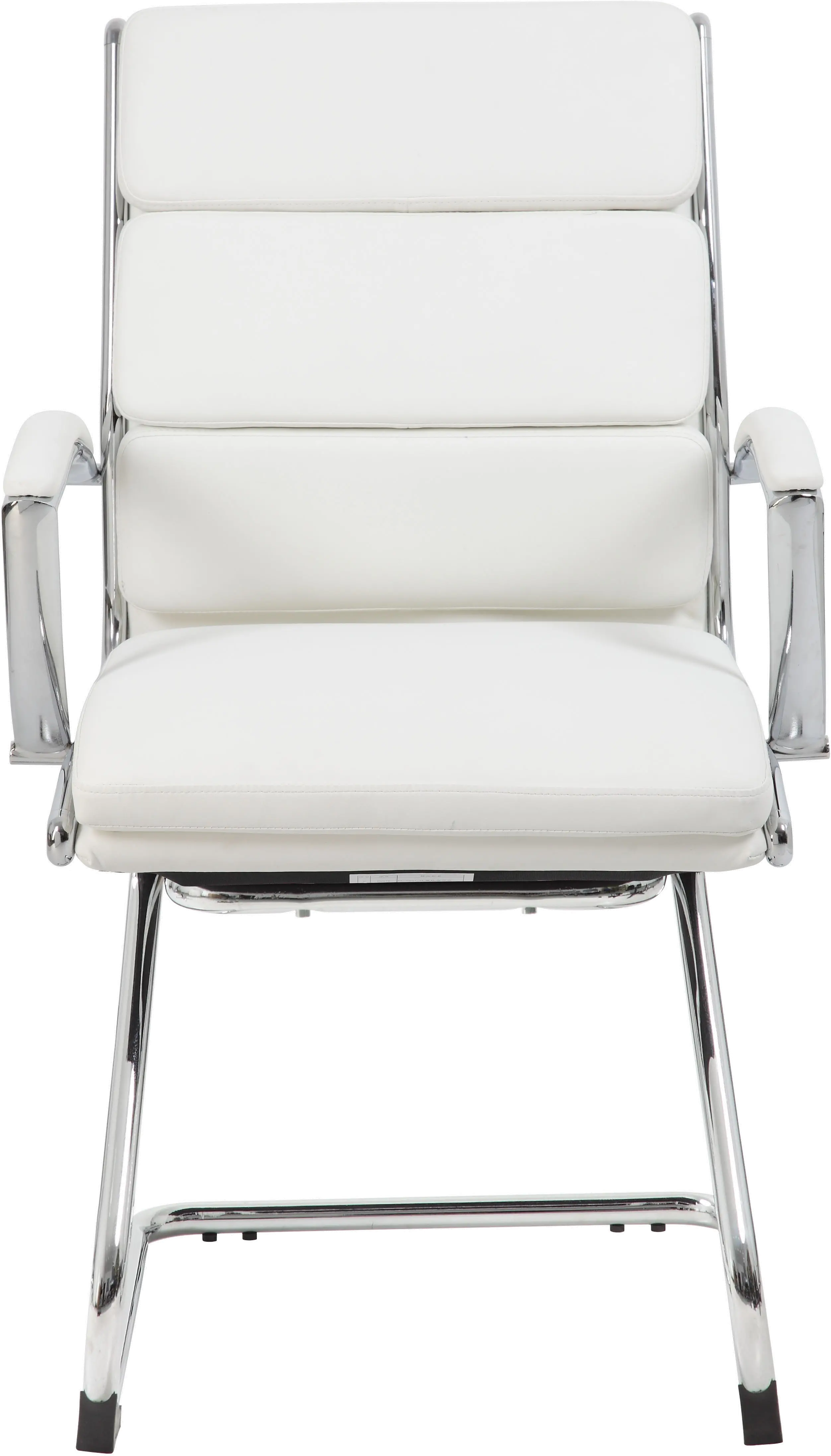 Boss White And Chrome Executive Guest Chair-2