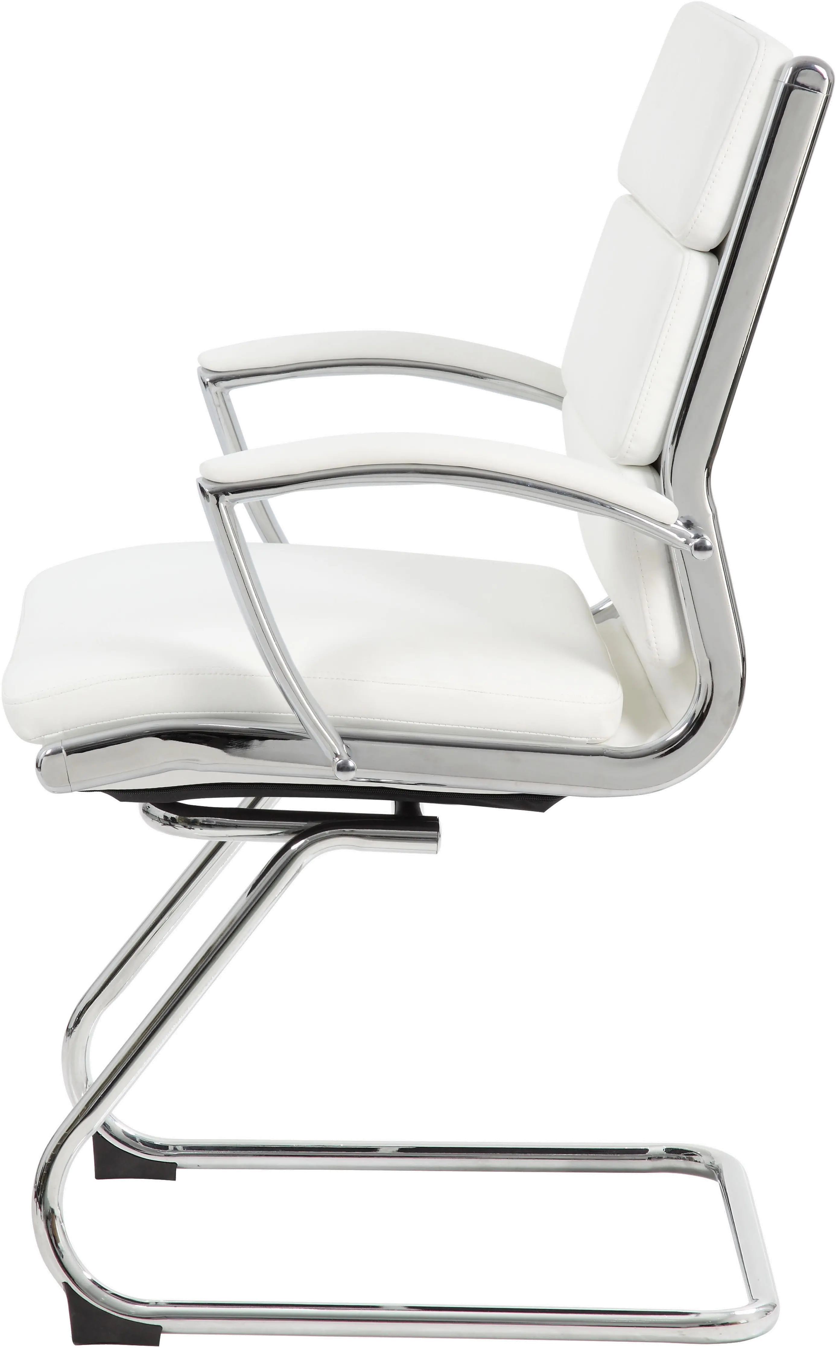 Boss White And Chrome Executive Guest Chair-4