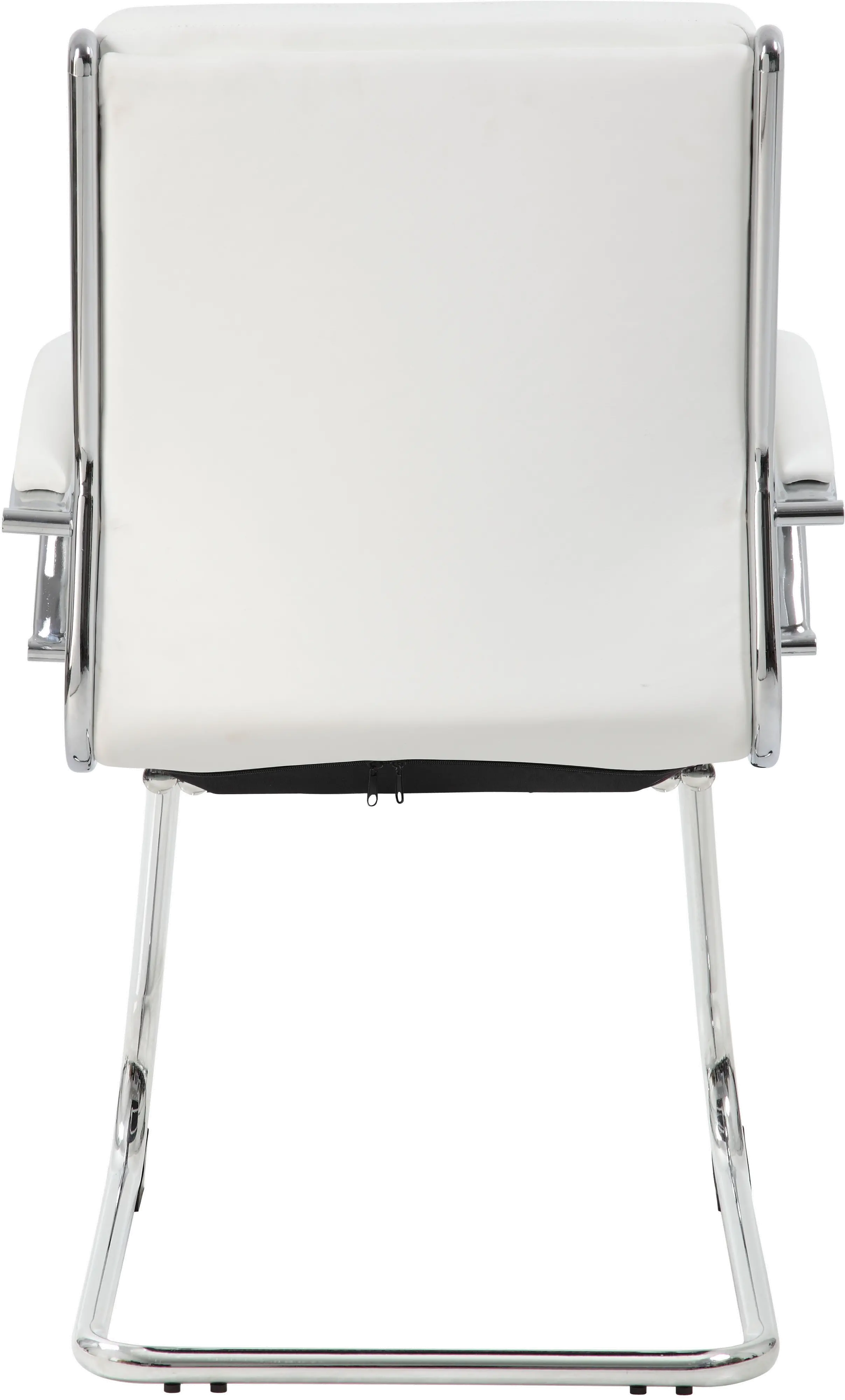 Boss White And Chrome Executive Guest Chair-5