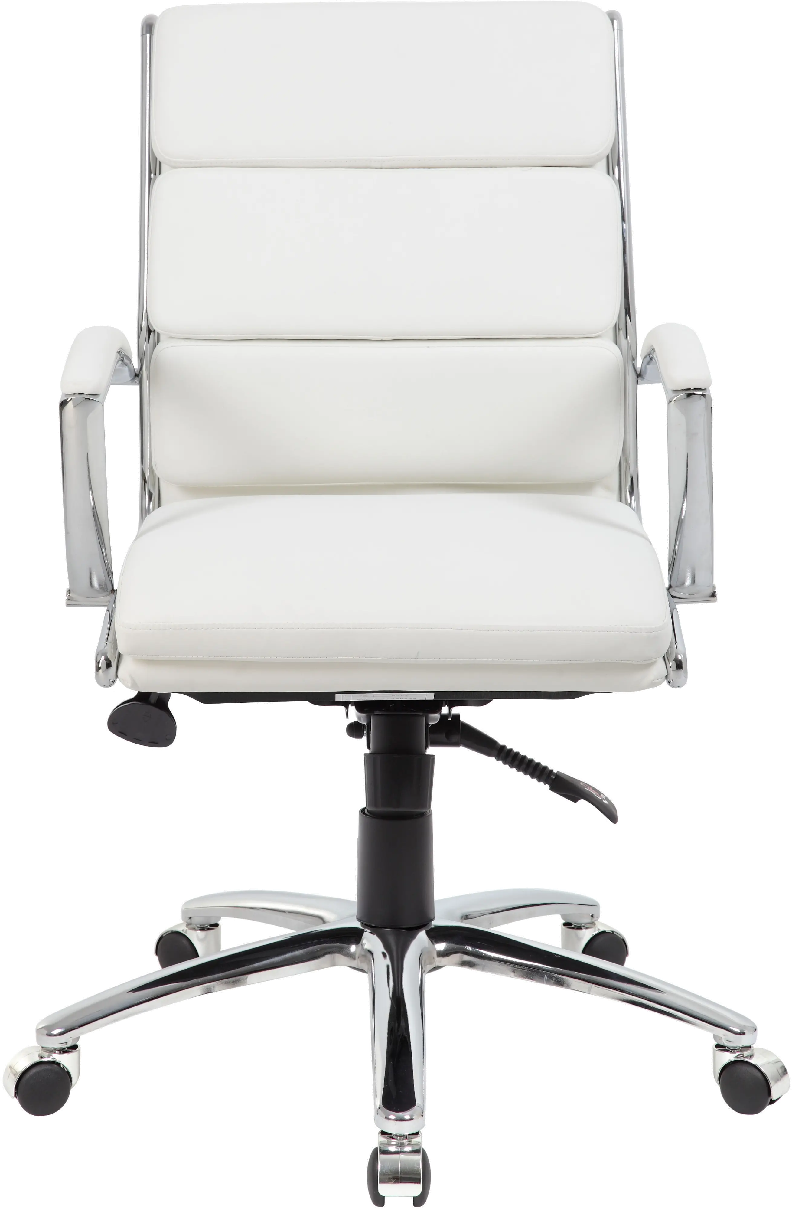 Boss White And Chrome Office Chair-3