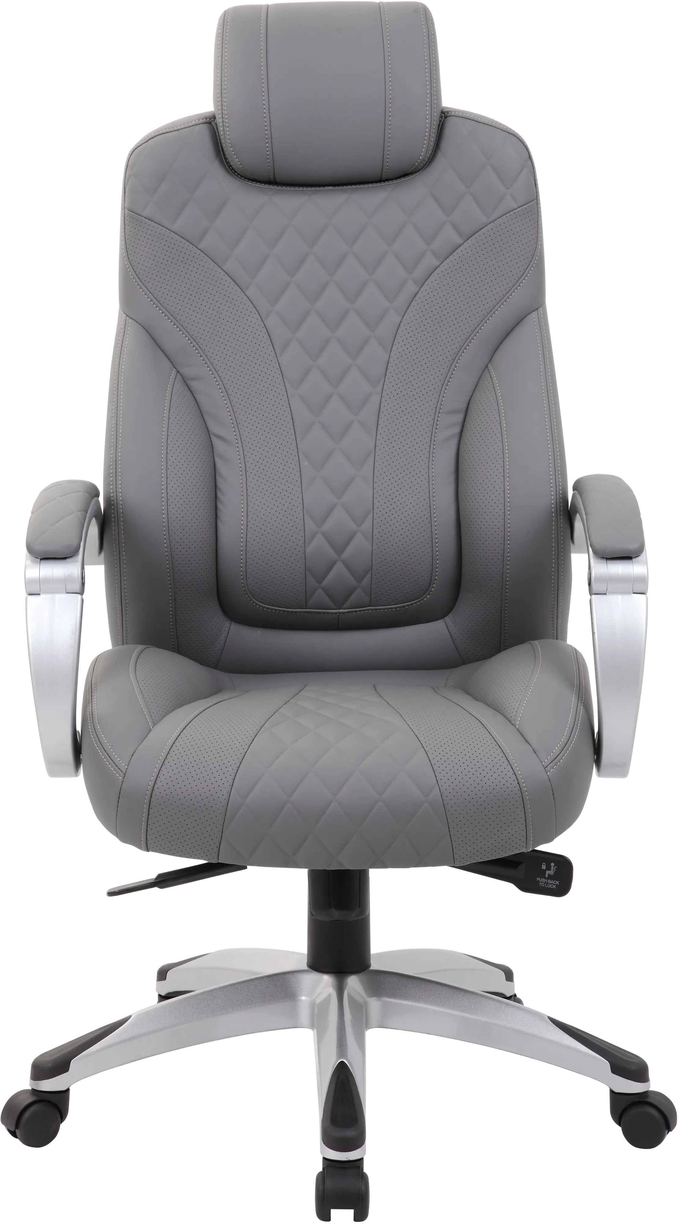 Boss Grey Executive Office Chair With Head Rest-3