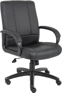 Boss Classic Black Mid Back Office Chair