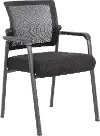 Boss Black Mesh 4-Leg Guest Chair